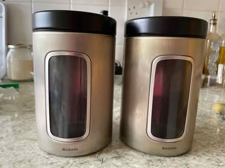Photo of free 2 Brabantia storage jars (Welling DA16) #1