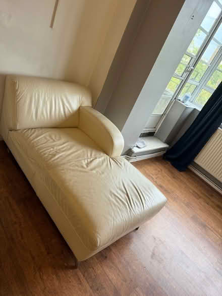 Photo of free Cream leather chaise longue (SW2 5LW) #2