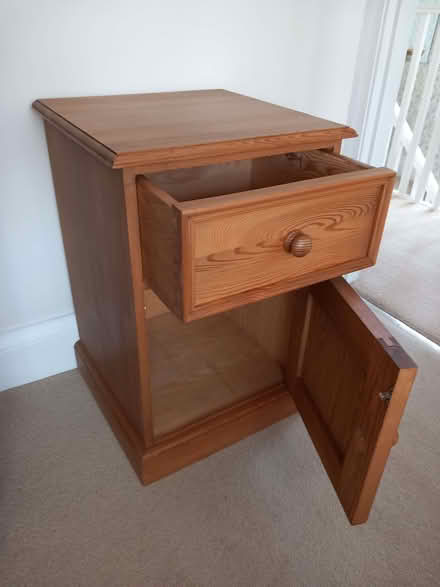 Photo of free Large bedside cabinet - solid pine (Scale Hall LA1) #2