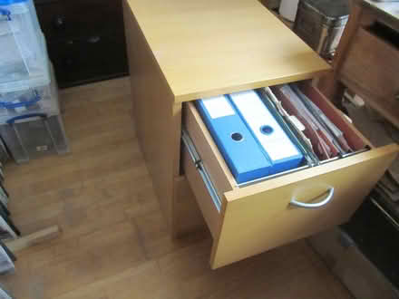 Photo of free double filing cabinet, wood finish (Finchley N12) #2
