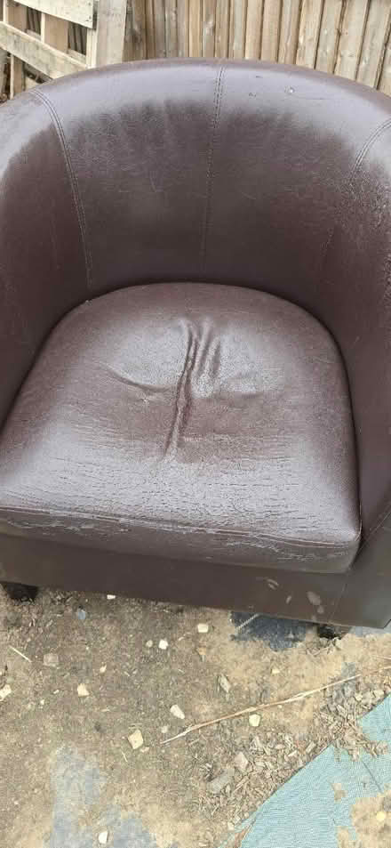 Photo of free Leather bucket chairs (Thames ditton KT7) #1