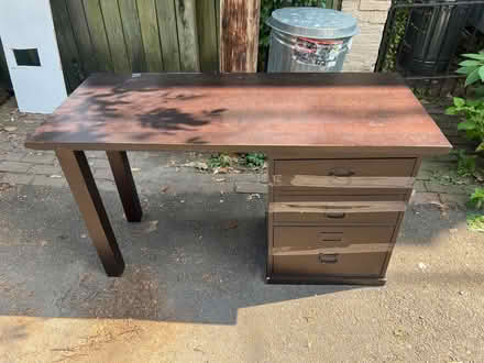Photo of free Desk with file cabinet (Georgetown) #3