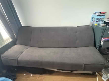 Photo of free Suede click clack sofa (Colliers wood) #1