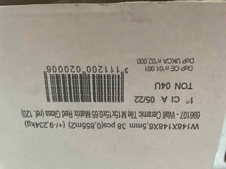 Photo of free Red square ceramic tiles x18 (Bevendean BN2) #3