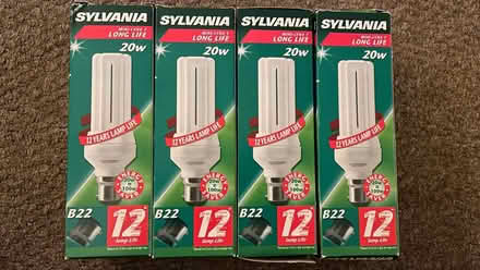 Photo of free 4 x 20 watt CFL BNC Bulbs/ Lamps (Welling DA16) #1