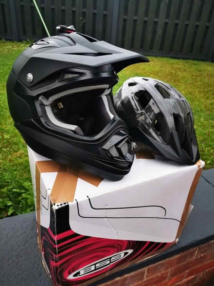 Photo of free 2 x kids cycle push bike helmets (Aston) #1