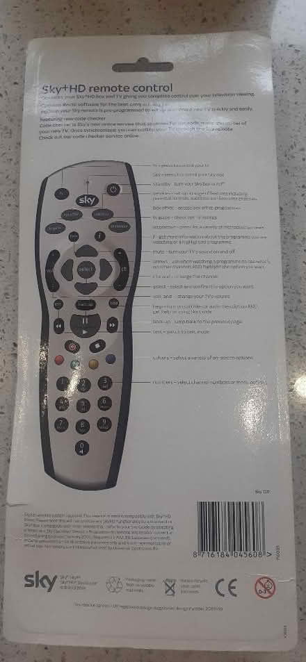 Photo of free Sky+HD Remote Control (Wangford NR34) #2