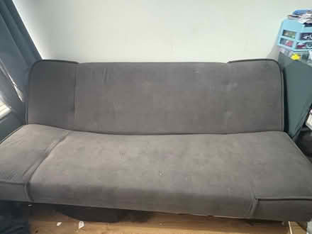 Photo of free Suede click clack sofa (Colliers wood) #3