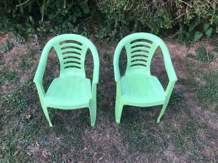 Photo of free Children's plastic chairs (Bromham MK43) #1
