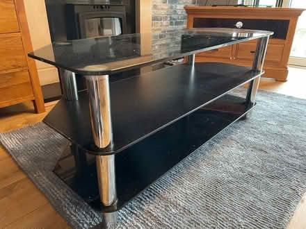 Photo of free Three layer Large TV stand (Glass) (Glan Conwy (LL28)) #2