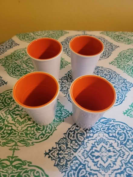 Photo of free 4 Orange & White Cups (West 7th) #1