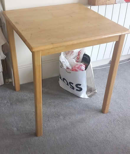 Photo of free square wood table 26" (Bexhill-on-Sea) #1