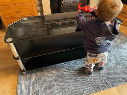 Photo of free Three layer Large TV stand (Glass) (Glan Conwy (LL28)) #3