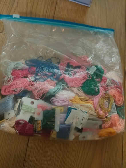 Photo of free Bag of embroidery thread and pens (Llanberis LL55) #1