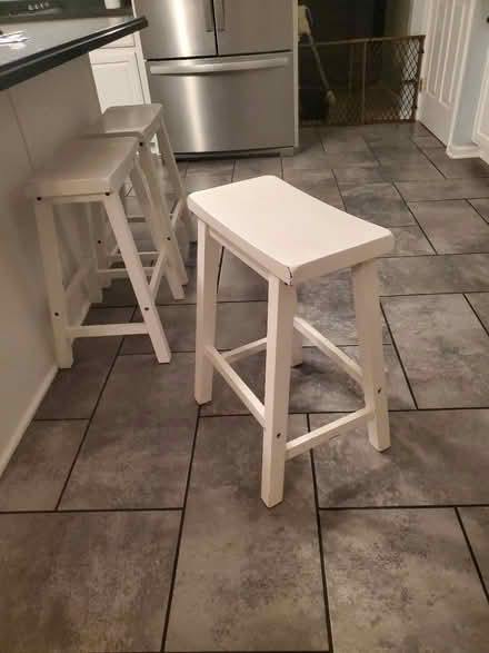 Photo of free 4 white counter stools (Lambertville, NJ) #1