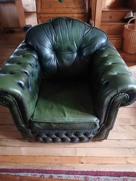 Photo of free Green leather chair (Chirnside, TD11) #1
