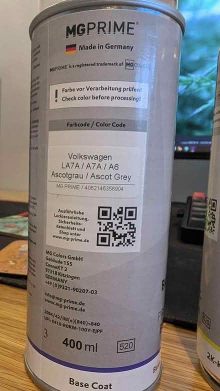 Photo of free MG Prime car paint spray cans (SM2) #3