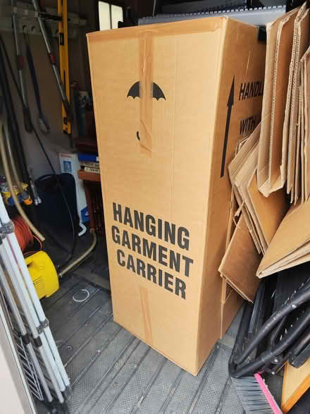 Photo of free Packing Boxes & coat hanger (Chertsey KT16) #2