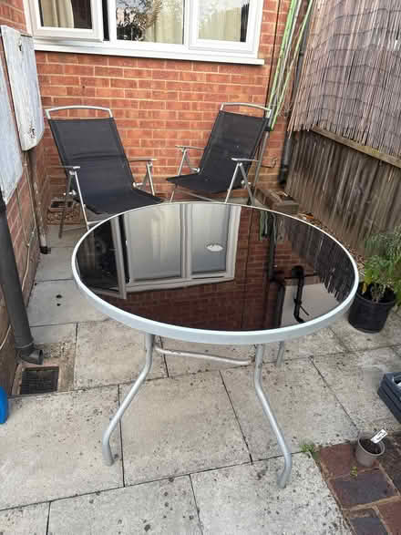 Photo of free Garden table and 2 chairs (Merrow GU4) #1