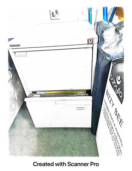 Photo of free Metal filing cabinet. Two drawers (Firhouse) #1