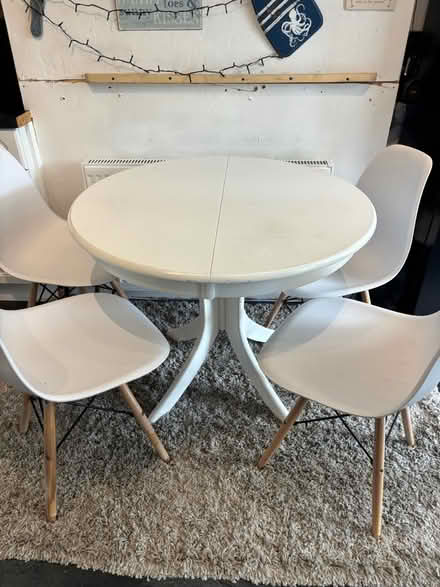 Photo of free White Dining table and 4 chairs (Cheadle Hulme SK8) #2