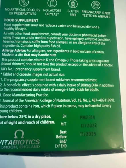 Photo of free Pregnacare (TW13) #2