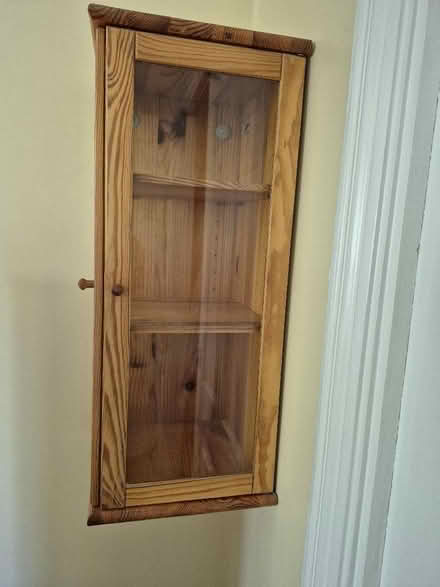 Photo of free Wood/Glass Wall Cupboard (Portishead BS20) #1