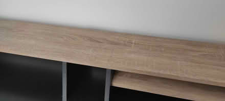 Photo of free Large black and oak veneer desk (The Maltings CB4) #4