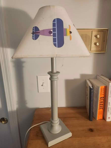 Photo of free Bedroom Lamp with planes/trains (West Concord MA) #2