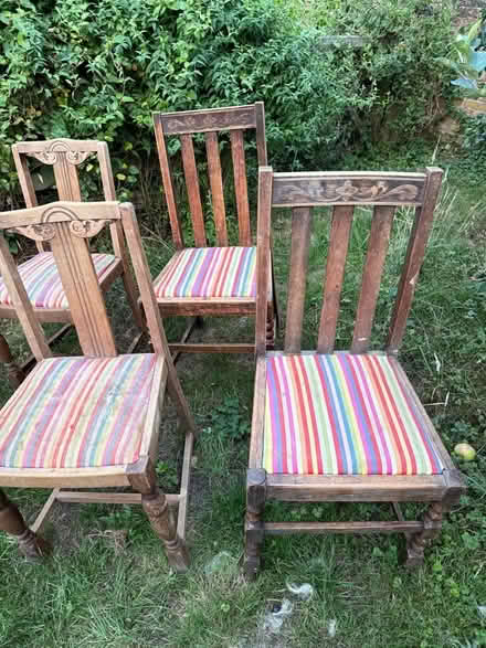 Photo of free 5 wooden chairs - upcycling project (Roman Verulamium AL3) #3