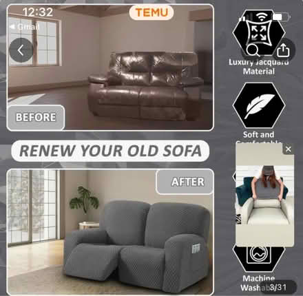 Photo of free Recliner seat covers (Whyteleafe south) #1