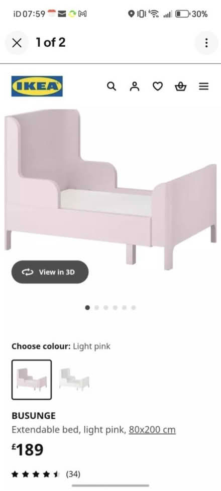 Photo of free Toddler size ikea bed (RG2) #1