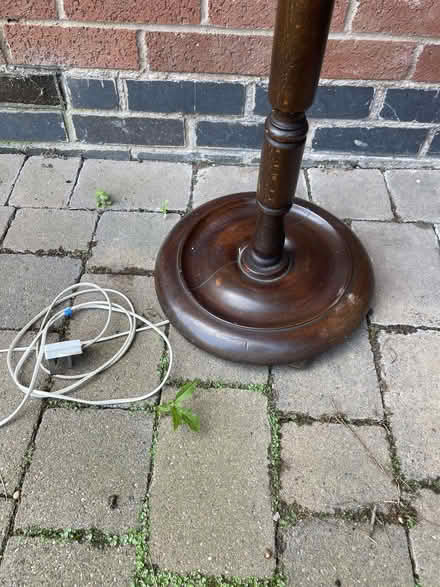Photo of free Floor lamp - dark wood (LE16 9) #2