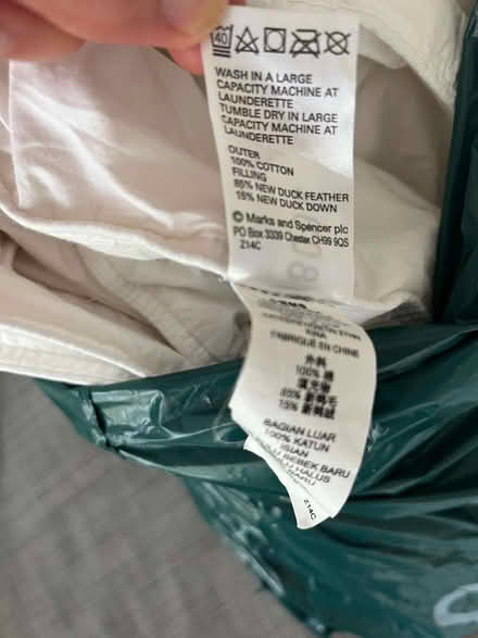 Photo of free M&S Super King sized duvet (Withington M20) #3