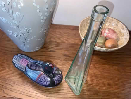 Photo of free Lacquered Duck Trinket Box & Glass Bottle/Vase (Kendal LA9) #3