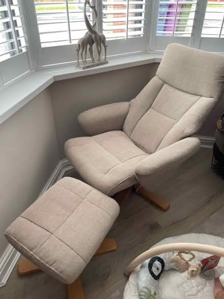 Photo of free Recliner chair and footstool (L25) (Woolton Village L25) #1