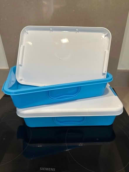 Photo of free 2 x Toyvian boxes with lids and handles (Woodford SK7) #1