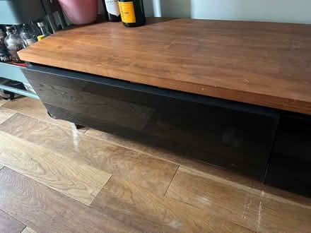 Photo of free Glass and Wood Tv cabinet (BD18 Saltaire) #3