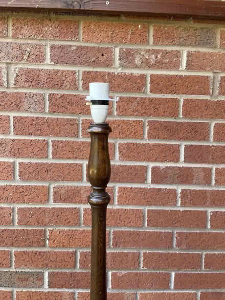 Photo of free Floor lamp - dark wood (LE16 9) #3