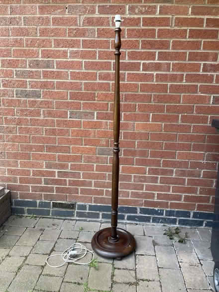 Photo of free Floor lamp - dark wood (LE16 9) #1
