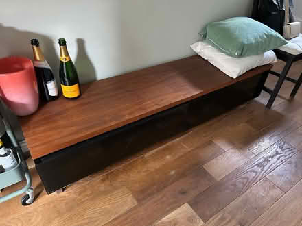Photo of free Glass and Wood Tv cabinet (BD18 Saltaire) #1