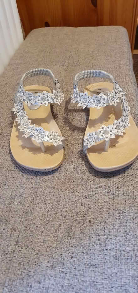 Photo of free Silver sandals size 4 (Godalming) #2