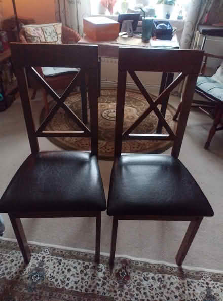 Photo of free 2 dining chairs (Barnham) #1