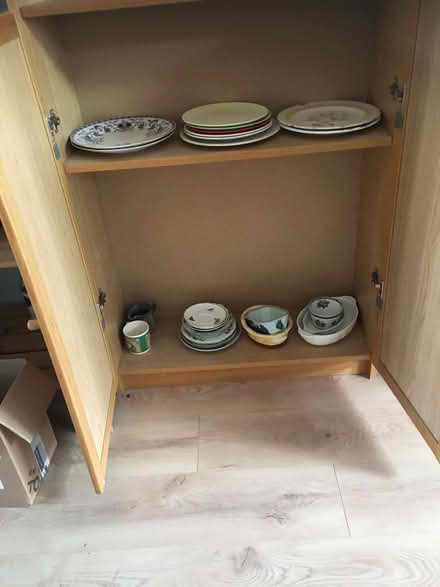 Photo of free tall cupboard with shelves above (Headington Quarry OX3) #2