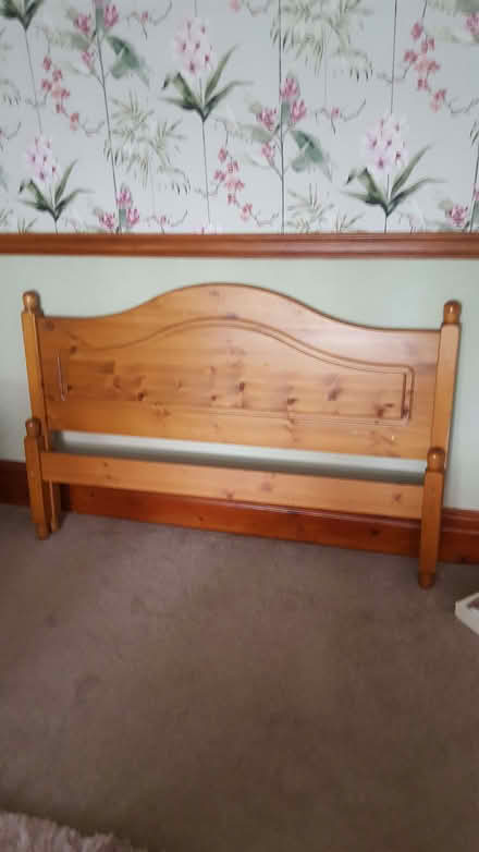 Photo of free wooden double bed frame (Barton upon Irwell M30) #1