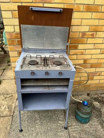 Photo of free Old Camping kitchen and gas bottle (Benhall GL51) #1