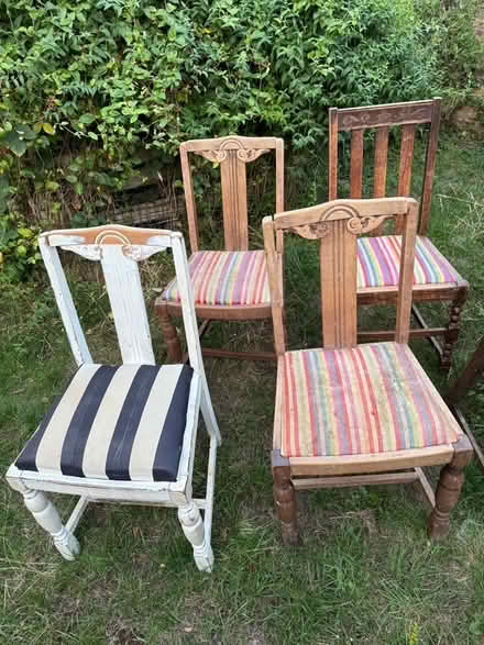 Photo of free 5 wooden chairs - upcycling project (Roman Verulamium AL3) #2