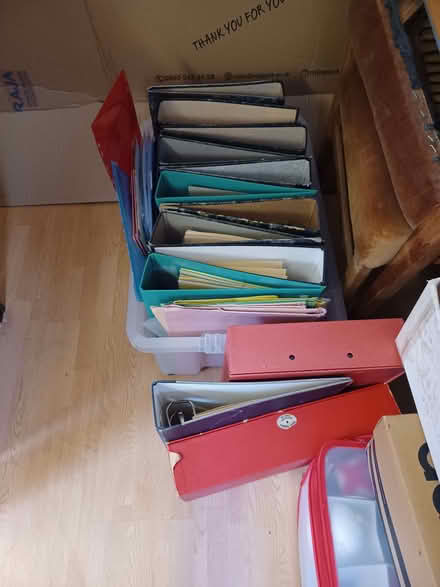 Photo of free arch lever folders, boxes as shown (Hale Estate NW7) #1