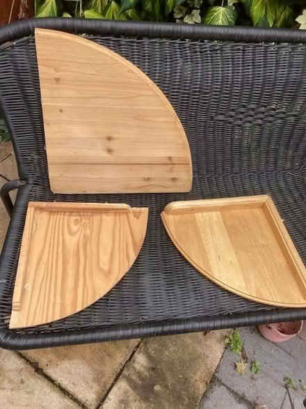 Photo of free Wooden corner shelves (Malvern Link WR14) #2