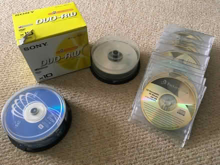 Photo of free Blank DVD-RW, DVD+R, writeable CDs (Crowthorne RG45) #1